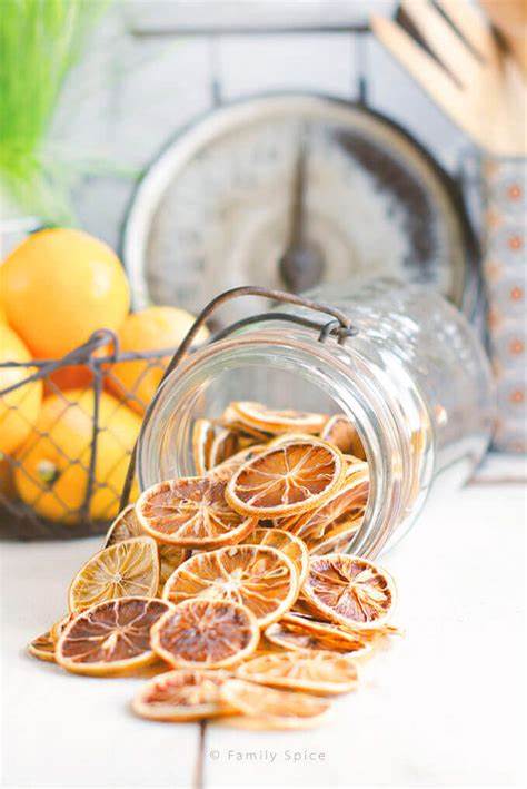 Dried Lemon Wheels for Drinks, Potpourri, and Tea